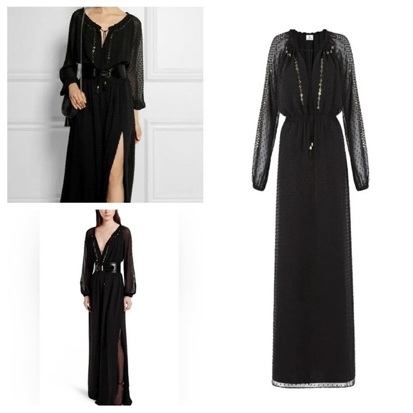 EUC Altuzarra x Target Swiss dot maxi in black with gold sequined accents - Picture 2 of 4